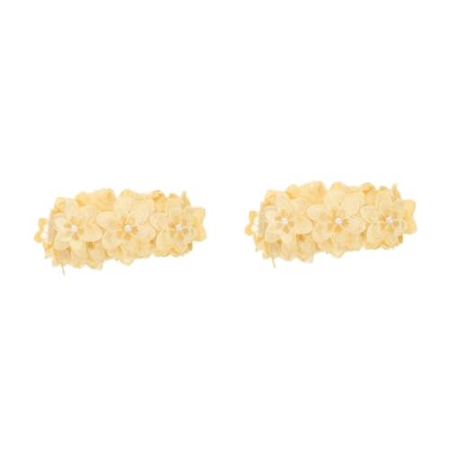 Angoily 2 Rollen Dekorative Spitze Borte Hellgelb Yards Hochwertiges Besticktes Spitzenband für Handwerk Bekleidung und Accessoires von Angoily