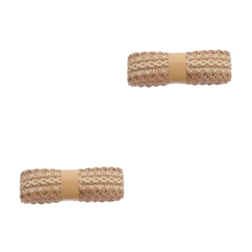 Angoily 2 Rollen Diy Braid Trim Dekorative Baumwoll Mischung für Bekleidung Handgefertigte Spitzenborte für Tischdecken und Vorhänge für Projekte von Angoily