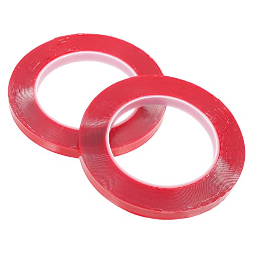 Angoily 2 Rollen Doppelseitiges Klebeband für Nageldisplay Starker Transparenter Kleber für Nagelspitzen für Nagelkunst Wanddekoration und Verpackungen von Angoily