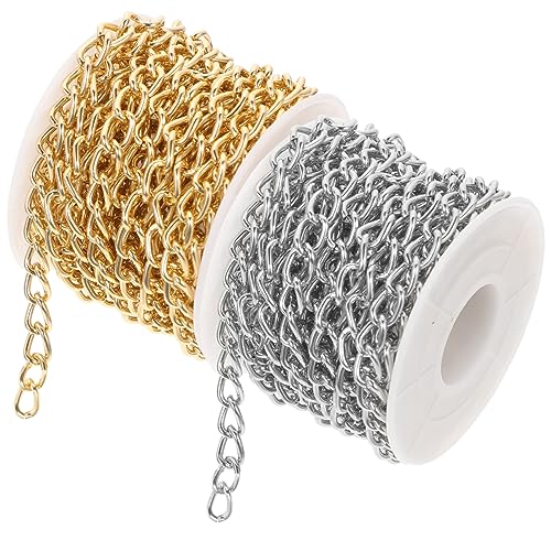Angoily 2 Rollen Drehkette Aus Aluminium Kettensäge Halskette Bausatz Karte Ketten Für Die Schmuckherstellung Gold Kette Zur Schmuckherstellung Haken Kette Für Die Taschenherstellung Mann Angoily 2 Rollen Drehkette Aus Aluminium Kettensäge Halskette Bausatz Karte Ketten Für Die Schmuckherstellung Gold Kette Zur Schmuckherstellung Haken Kette Für Die Taschenherstellung Mann von Angoily
