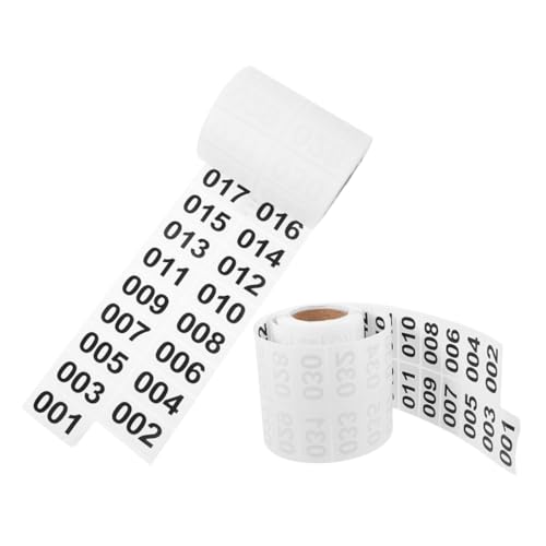 Angoily 2 Rollen Fortlaufend Nummerierte Klebeetiketten Selbstklebende Zahlenaufkleber für Lager Inventar Nummerierte Aufkleber zur Effizienten Artikel Bestandsverwaltung Angoily 2 Rollen Fortlaufend Nummerierte Klebeetiketten Selbstklebende Zahlenaufkleber für Lager Inventar Nummerierte Aufkleber zur Effizienten Artikel Bestandsverwaltung von Angoily