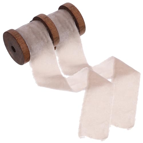 Angoily 2 Rollen Geschenkband Rosa Und Weiß Geschenkband Drahtband Geschenkbänder Dekorationen Satinband Bastelbänder Geschenkbänder Polyester Grau von Angoily