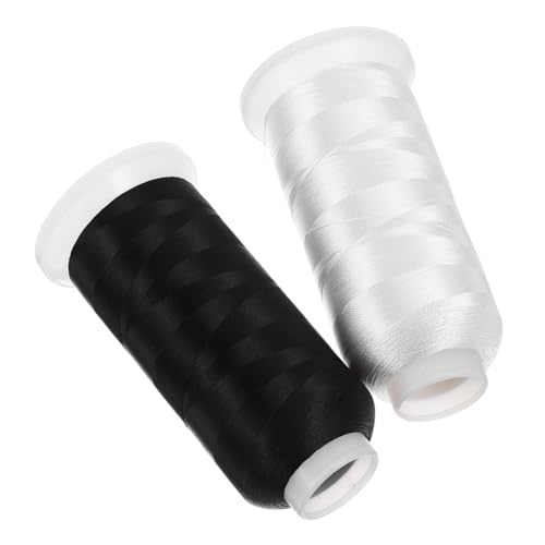 Angoily 2 Rollen Glattes Polyester Nähgarn für Stickmaschinen Hochgeschwindigkeits Bobbin Garn für Vielseitige Näh und Quiltprojekte Kompatibel mit Verschiedenen Stoffen von Angoily