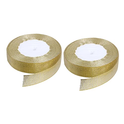 Angoily 2 Rollen Goldenes Geschenkband Breit Je Glänzendes Polyester Verpackungsband für Dekoration Basteln Geschenkverpackung Langlebig und Reißfest Vielseitig Einsetzbar Angoily 2 Rollen Goldenes Geschenkband Breit Je Glänzendes Polyester Verpackungsband für Dekoration Basteln Geschenkverpackung Langlebig und Reißfest Vielseitig Einsetzbar von Angoily