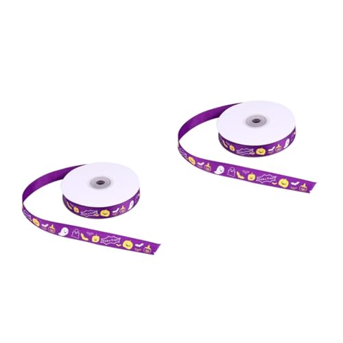 Angoily 2 Rollen Halloween Geschenkband Breit Yards Lila Geschenkverpackungsband Satin Dekoband für DIY Geschenkverpackung und Halloween Deko Angoily 2 Rollen Halloween Geschenkband Breit Yards Lila Geschenkverpackungsband Satin Dekoband für DIY Geschenkverpackung und Halloween Deko von Angoily