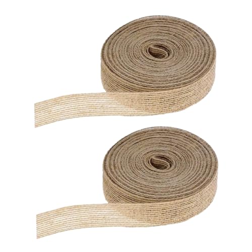 Angoily 2 Rollen Hochzeitsgeschenkband Natürlichem Jute Dekoratives DIY Bastelband für Geschenkverpackung pro Breit für Hochzeitsfeiern und Dekoration Angoily 2 Rollen Hochzeitsgeschenkband Natürlichem Jute Dekoratives DIY Bastelband für Geschenkverpackung pro Breit für Hochzeitsfeiern und Dekoration von Angoily