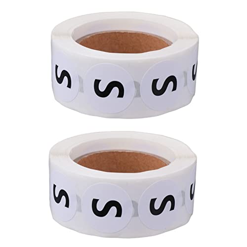 Angoily 2 Rollen Kleidungsgrößenaufkleber Selbstklebende Runde Etiketten für Einfache Größenkennzeichnung pro Rolle Vielseitig Einsetzbar für Stoffe Verpackungen und Angoily 2 Rollen Kleidungsgrößenaufkleber Selbstklebende Runde Etiketten für Einfache Größenkennzeichnung pro Rolle Vielseitig Einsetzbar für Stoffe Verpackungen und von Angoily
