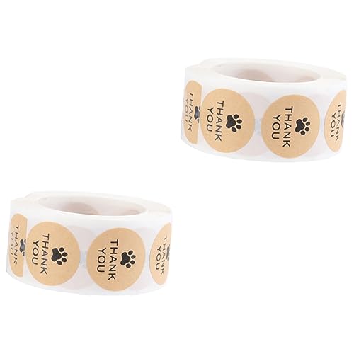 Angoily 2 Rollen Kraftpapier Aufkleber mit Hundepfotenmuster pro Rolle Selbstklebend Dekorativ für Scrapbooking und Verpackung für und Persönliche Projekte Angoily 2 Rollen Kraftpapier Aufkleber mit Hundepfotenmuster pro Rolle Selbstklebend Dekorativ für Scrapbooking und Verpackung für und Persönliche Projekte von Angoily