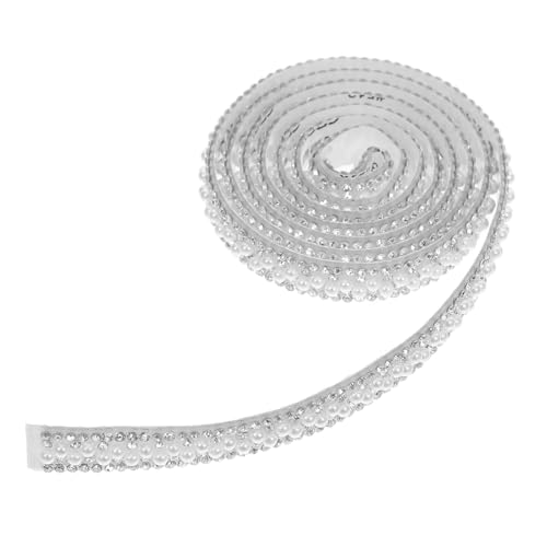 Angoily 2 Rollen Perle -strasszubehör Bling Wrap Strassband Strasssteine aufkleben Strass-spitze Bling Strassband Handwerk Strass Perlenstresssteine Kunststoff-strasssteine Silber Angoily 2 Rollen Perle -strasszubehör Bling Wrap Strassband Strasssteine aufkleben Strass-spitze Bling Strassband Handwerk Strass Perlenstresssteine Kunststoff-strasssteine Silber von Angoily