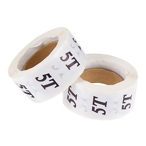 Angoily 2 Rollen Praktische Größenetiketten für Kinderbekleidung Selbstklebende Aufkleber zur Einfachen Kennzeichnung von Kleidungsgrößen für Einzelhändler pro Schriftart Angoily 2 Rollen Praktische Größenetiketten für Kinderbekleidung Selbstklebende Aufkleber zur Einfachen Kennzeichnung von Kleidungsgrößen für Einzelhändler pro Schriftart von Angoily