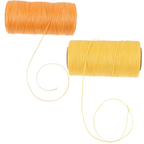 Angoily 2 Rollen Professionelle Gewachste Nähfäden aus Polyester Langlebige Lederfäden zum Nähen und Basteln von Armbändern Leicht Tragbar für DIY Schmuckherstellung und Lederreparaturen von Angoily