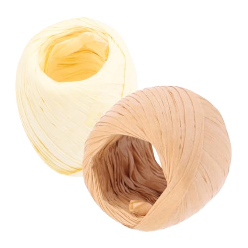 Angoily 2 Rollen Raffia Garn Bastband in Beige und Khaki Natürliches Geschenkband für Geschenkverpackung DIY Lampenschirm Bastelband für Tisch Hängelampen Vielseitiges Dekoband für Heim Angoily 2 Rollen Raffia Garn Bastband in Beige und Khaki Natürliches Geschenkband für Geschenkverpackung DIY Lampenschirm Bastelband für Tisch Hängelampen Vielseitiges Dekoband für Heim von Angoily