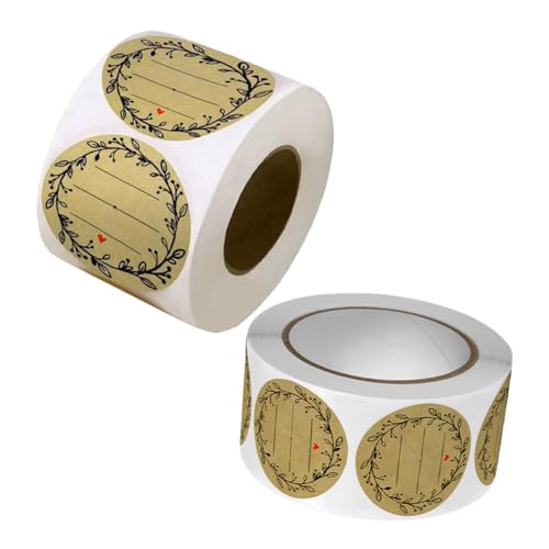 Angoily 2 Rollen Rund Aufkleber mit Zartem Muster Selbstklebende Versiegelungssticker Haftstarke Kraftpapier Etiketten für Umschläge Backwaren Geschenktüten Vielseitig Einsetzbar Angoily 2 Rollen Rund Aufkleber mit Zartem Muster Selbstklebende Versiegelungssticker Haftstarke Kraftpapier Etiketten für Umschläge Backwaren Geschenktüten Vielseitig Einsetzbar von Angoily