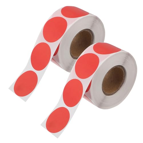 Angoily 2 Rollen Runde Rote Blanko Aufkleber Selbstklebend Wiederbeschreibbare Etiketten für Küchen Vorratsbehälter Je Ablösbare Haftende Markierungsetiketten Angoily 2 Rollen Runde Rote Blanko Aufkleber Selbstklebend Wiederbeschreibbare Etiketten für Küchen Vorratsbehälter Je Ablösbare Haftende Markierungsetiketten von Angoily