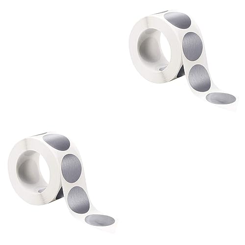 Angoily 2 Rollen Runde Selbstklebende Aufkleber Rolle Silberne Etiketten für Geschenkverpackungen Partys Hochzeiten und Diy Projekte Hochwertige Abziehbare Etiketten ohne Rückstände Angoily 2 Rollen Runde Selbstklebende Aufkleber Rolle Silberne Etiketten für Geschenkverpackungen Partys Hochzeiten und Diy Projekte Hochwertige Abziehbare Etiketten ohne Rückstände von Angoily