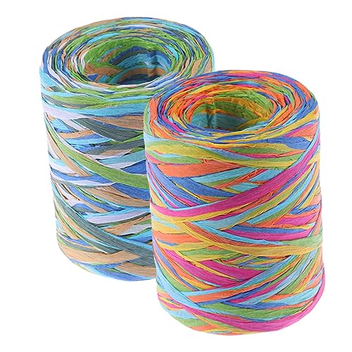 Angoily 2 Rollen Saiten Farbe Bast glitzerndes Seidenpapier Weihnachtsband zum Verpacken Glitzerpapier Korb Wickelband Geschenkbänder ein Verpackungsband Weihnachtsgeschenkband Bastband Angoily 2 Rollen Saiten Farbe Bast glitzerndes Seidenpapier Weihnachtsband zum Verpacken Glitzerpapier Korb Wickelband Geschenkbänder ein Verpackungsband Weihnachtsgeschenkband Bastband von Angoily