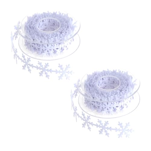Angoily 2 Rollen Schneeflocken Geschenkband Weiß Weihnachtsbaum Dekoration Geschenkverpackung Party Bastelband Vielseitig Festlich Angoily 2 Rollen Schneeflocken Geschenkband Weiß Weihnachtsbaum Dekoration Geschenkverpackung Party Bastelband Vielseitig Festlich von Angoily