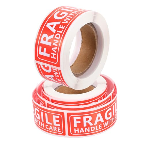 Angoily 2 Rollen Selbstklebende Warnaufkleber Vorsicht Zerbrechlich Klare Schrift Extra Stark Haftend für Sichere Transportverpackung Aufkleber pro Vielseitig für Umzug und Versand Angoily 2 Rollen Selbstklebende Warnaufkleber Vorsicht Zerbrechlich Klare Schrift Extra Stark Haftend für Sichere Transportverpackung Aufkleber pro Vielseitig für Umzug und Versand von Angoily