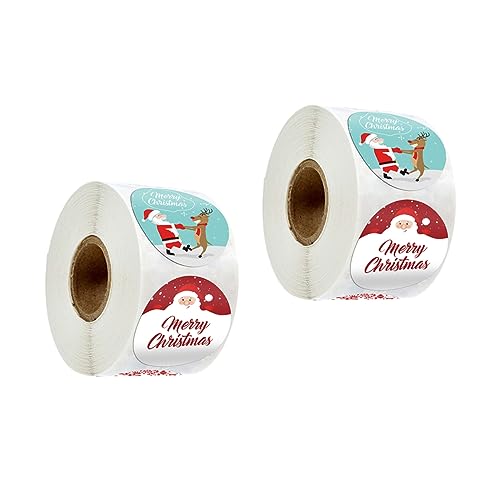 Angoily 2 Rollen Selbstklebende Weihnachtsaufkleber Hochwertige Siegel Etiketten für Geschenktüten und Umschläge Umweltfreundliche Geschenkdekoration mit Festlichem Cartoon Angoily 2 Rollen Selbstklebende Weihnachtsaufkleber Hochwertige Siegel Etiketten für Geschenktüten und Umschläge Umweltfreundliche Geschenkdekoration mit Festlichem Cartoon von Angoily