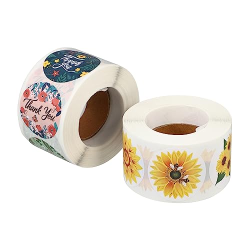 Angoily 2 Rollen Sonnenblumen Aufkleber Selbstklebende Blumen Sticker für Geschenktüten Grußkarten und Dekoration Diy Thank You Etiketten für Verschiedene Anlässe Angoily 2 Rollen Sonnenblumen Aufkleber Selbstklebende Blumen Sticker für Geschenktüten Grußkarten und Dekoration Diy Thank You Etiketten für Verschiedene Anlässe von Angoily