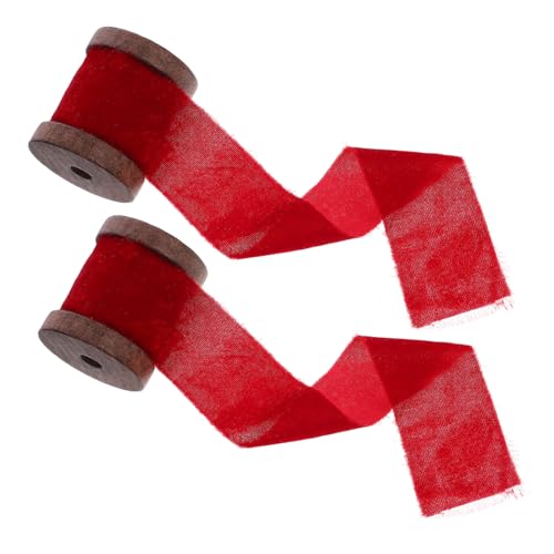 Angoily 2 Rollen Vintage Samtband Fransen Geschenkband Dekoratives Verpackungsband für Basteln Geschenkverpackung Schleifen Geschenkdekoration Angoily 2 Rollen Vintage Samtband Fransen Geschenkband Dekoratives Verpackungsband für Basteln Geschenkverpackung Schleifen Geschenkdekoration von Angoily