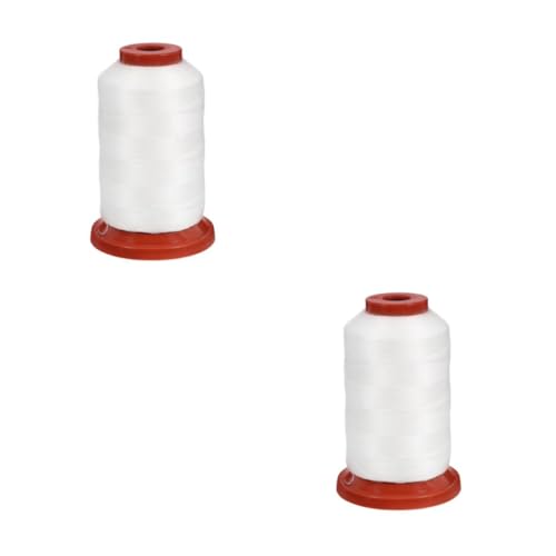 Angoily 2 Rollen Wasserlösliche Schnur Nähgarn Material Schwarz Stickerei Kleidung Blau Strickzubehör für den Haushalt Multifunktionales Stickgarn Quiltfaden Anfänger nähen Vinylon Weiß von Angoily