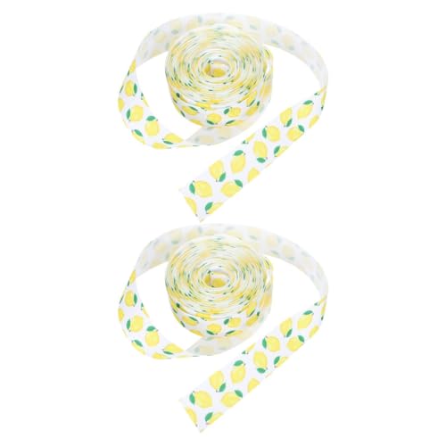 Angoily 2 Rollen Zitronen-dekoband Breit Polyester Geschenkband mit Drahtkante Fruchtig Bedrucktes Schleifenband für Geschenkverpackung Basteln Sommerparty Diy-bögen Vielseitig Einsetzbar Angoily 2 Rollen Zitronen-dekoband Breit Polyester Geschenkband mit Drahtkante Fruchtig Bedrucktes Schleifenband für Geschenkverpackung Basteln Sommerparty Diy-bögen Vielseitig Einsetzbar von Angoily