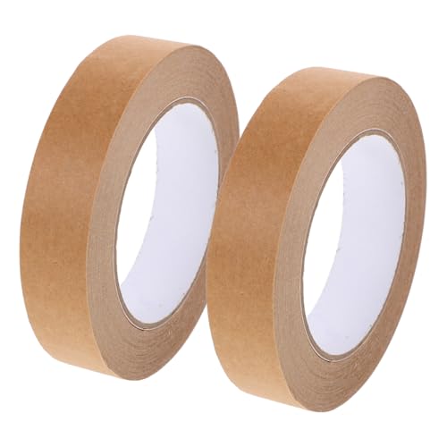 Angoily 2 STÜCK Braunes Beschreibbares Kraftpapier Klebeband Reißfestes Verpackungsband für Kartons Rahmen und Bastelarbeiten Umweltfreundlich Vielseitig Einsetzbar von Angoily