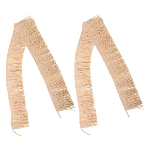 Angoily 2 STÜCK Handgefertigte Raffia Quastenborte Teilig Natürlicher Handgesponnener Raffiabast Flexible Fransenborte für DIY Sommeraccessoires Hawaii Partydeko Einzigartige Angoily 2 STÜCK Handgefertigte Raffia Quastenborte Teilig Natürlicher Handgesponnener Raffiabast Flexible Fransenborte für DIY Sommeraccessoires Hawaii Partydeko Einzigartige von Angoily