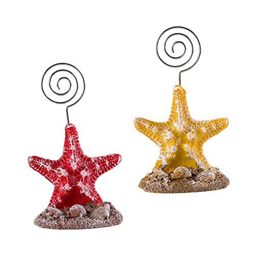 Angoily 2 STÜCK Sea Star Memo Clips Mediterraner Schreibtisch Organizer Notizhalter Tischdeko Gelb Rot Stabile Basis Praktische Foto und Notizzettelhalter Angoily 2 STÜCK Sea Star Memo Clips Mediterraner Schreibtisch Organizer Notizhalter Tischdeko Gelb Rot Stabile Basis Praktische Foto und Notizzettelhalter von Angoily