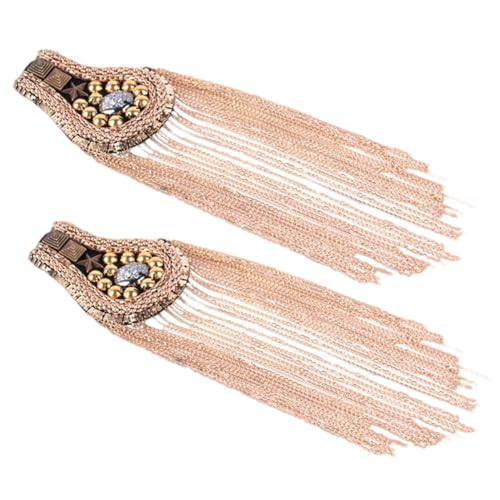 Angoily 2 STÜCK Teiliges Goldene Fransen Epaulette Schulterklappen mit Quasten Modische Schulterbrosche für Blazer Schuhe und Hüte Eleganter Schmuck mit Sicherheitsnadel Vielseitiges Angoily 2 STÜCK Teiliges Goldene Fransen Epaulette Schulterklappen mit Quasten Modische Schulterbrosche für Blazer Schuhe und Hüte Eleganter Schmuck mit Sicherheitsnadel Vielseitiges von Angoily