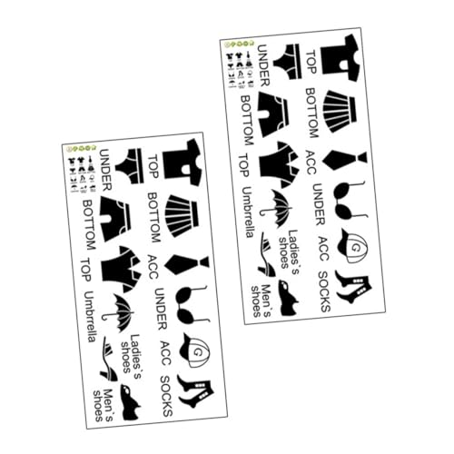 Angoily 2 Sätze Abnehmbare Schuh Kleidungsetiketten Aufkleber für Kleiderschrank Organisation Familienfreundliche Ordnungssticker für Kommode und Garderobe Angoily 2 Sätze Abnehmbare Schuh Kleidungsetiketten Aufkleber für Kleiderschrank Organisation Familienfreundliche Ordnungssticker für Kommode und Garderobe von Angoily