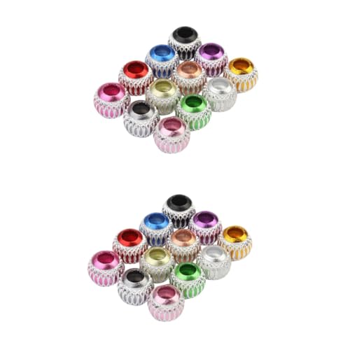 Angoily 2 Sätze Aluminium Spacer Beads Bunten Farben Runde Geschwungene Perlen Für Diy Schmuck Armbänder Und Hochwertige Bastelzubehörteile 30 Stück * 2 von Angoily