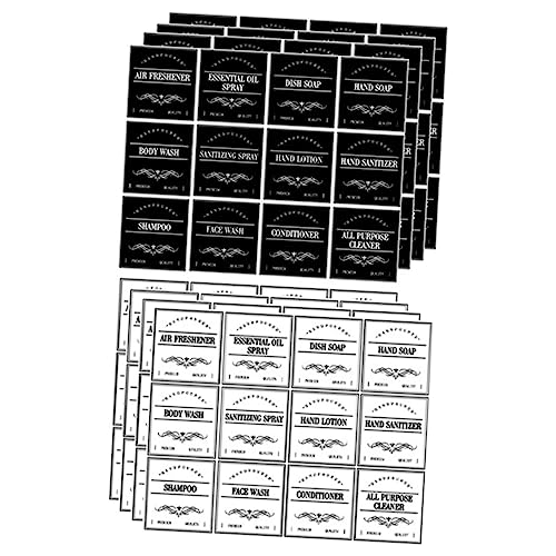 Angoily 2 Sätze Badezimmeretiketten Für Behälter Aufkleber Beschriftungen Badetiketten Zum Organisieren Seifenetiketten Für Flaschen Name Organisatoren Vinyl Shampoo-etiketten Pvc von Angoily