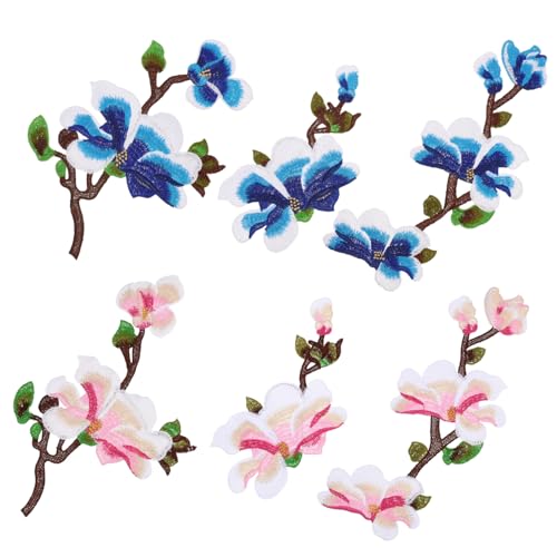Angoily 2 Sätze Blumen Patch Teile Hochwertige Stickerei Patches für Diy Kleidung Taschen und Hüte Einfach Aufzubügeln Langlebig und von Angoily