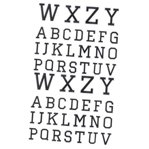 Angoily 2 Sätze Brief Stickatch Flecken Alphabet Patches Zum Aufnähen Kleidung Briefaufkleber Chenille-buchstaben-patches Applikationen Bestickt Reparatur Schwarz Polyester 26 Stücke * 2 Angoily 2 Sätze Brief Stickatch Flecken Alphabet Patches Zum Aufnähen Kleidung Briefaufkleber Chenille-buchstaben-patches Applikationen Bestickt Reparatur Schwarz Polyester 26 Stücke * 2 von Angoily