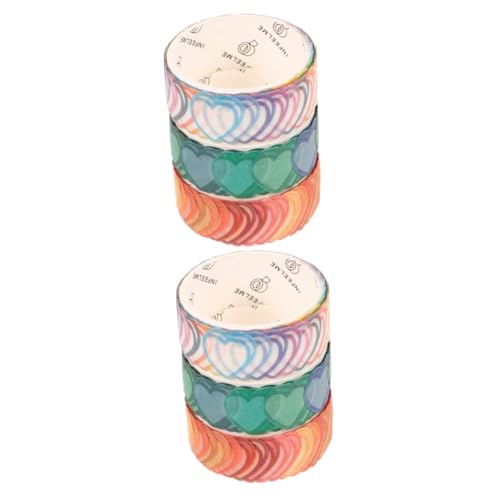 Angoily 2 Sätze Confession Poetry Tape Scrapbooking Journal Notebook Sticky Für Selbstklebendes Briefpapierband Dekoratives Washi Tape Vintage Washi Tape Dekoratives 3 Rollen * 2 von Angoily