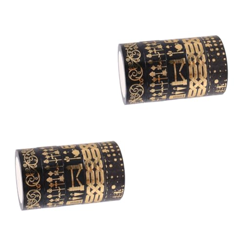 Angoily 2 Sätze Dekorative Washi Klebebänder Farbenfrohes Diy Papierband Für Notizbuch Scrapbooking Und Glasbehälterdekoration Für Kreative Projekte Und 5 Rollen * 2 von Angoily