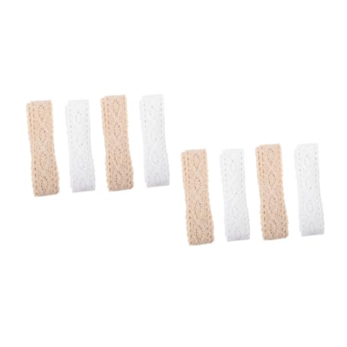 Angoily 2 Sätze Dekoratives Spitzenband Baumwollspitzenband Für Diy Kleidung Basteln Und Nähprojekte Perfektes Zubehör Für Diy 4 Rollen * 2 von Angoily