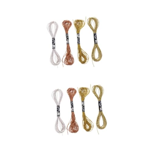 Angoily 2 Sätze Diy Metallische Stickgarn Pro Strang Kreuzstich Fäden Und Farben Für Handarbeiten Basteln Und Freundschaftsarmbänder 16 Stück * 2 von Angoily