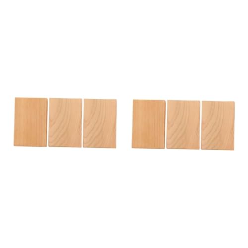 Angoily 2 Sätze Diy Rechteckige Holzblöcke Unbehandelt Für Bastelarbeiten Langlebiges Holzmaterial Für Kreative Projekte Und Persönliche Dekorationen 3 Stück * 2 von Angoily