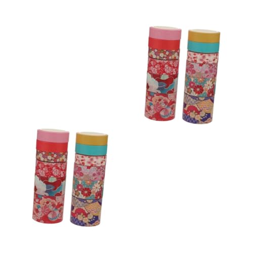 Angoily 2 Sätze Diy Washi Tape Ästhetische Klebebänder Mit Blumenmotiven Für Scrapbooking Journaling Und Bastelprojekte Und Sicher 12 Rollen * 2 von Angoily
