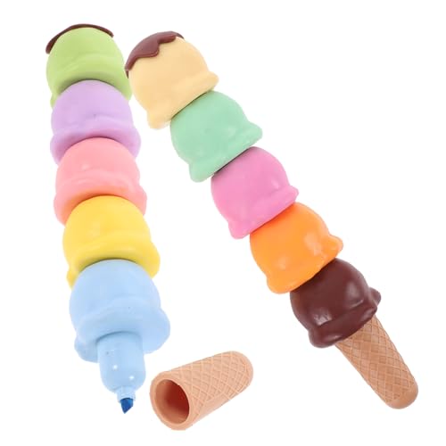 Angoily 2 Sätze Eiscreme Form Schüler Marker Kleine Bunte Scrapbook Stifte Gleitende Textmarker für Schule und Bastelarbeiten Praktische und Schreibaccessoires Angoily 2 Sätze Eiscreme Form Schüler Marker Kleine Bunte Scrapbook Stifte Gleitende Textmarker für Schule und Bastelarbeiten Praktische und Schreibaccessoires von Angoily