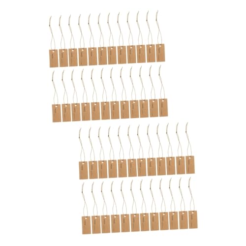 Angoily 2 Sätze Elastisches Seiletikett Handwerksschilds Schlüssel Einzelhandel Leere Preisschilder Für Schmuck Etiketten Gold Schmuck Karten Kraftpapier Hellbraun 100 Stück * 2 von Angoily