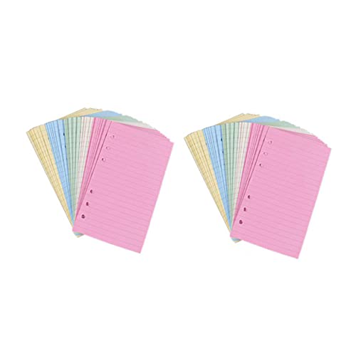 Angoily 2 Sätze Farbenfrohe Nachfüllblätter für Notizbücher Ringbuch für Zuhause und Büro für Notizen Journaling und Planung Einfache Anwendung von Angoily