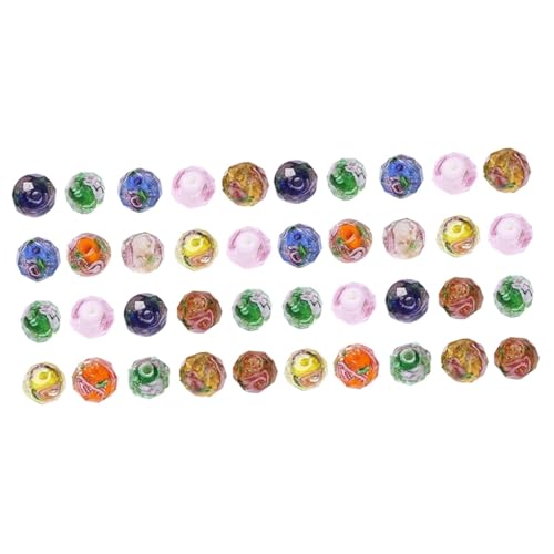 Angoily 2 Sätze Glasperlen Spacer Perlen Für Schmuckherstellung Bunte Diy Beads Für Armbänder Und Dekoration Für Kreative Handwerksprojekte 20 Stück * 2 von Angoily