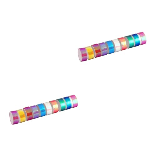 Angoily 2 Sätze Glitzer Klebebänder Teiliges Mit Farbenfrohen Selbstklebenden Tapes Für Diy Projekte Scrapbooking Journaling Und Dekorationen Und Vielseitig Einsetzbar 10rolle*2 von Angoily