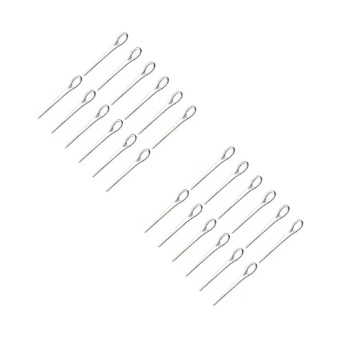 Angoily 2 Sätze Große Lochnadeln Anhänger Legierung Mini Sticknadeln Charms Für Diy Schmuckherstellung Zubehör Für Armbänder 40 Stück * 2 von Angoily