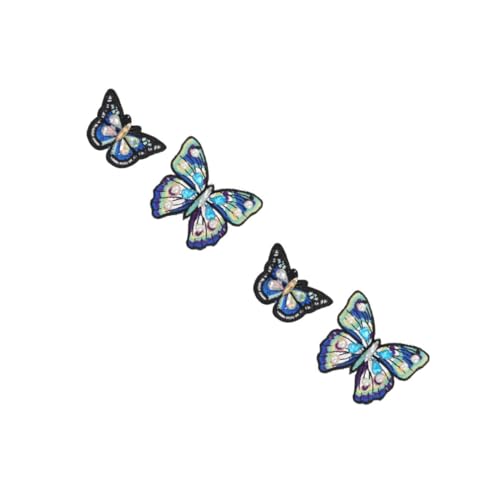 Angoily 2 Sätze Handgefertigte Stickereipatches Form Von Schmetterlingen Dekorative Aufnäher Für Kleidung Taschen Und Diy Projekte Große Und Mittlere 2 Stücke * 2 von Angoily
