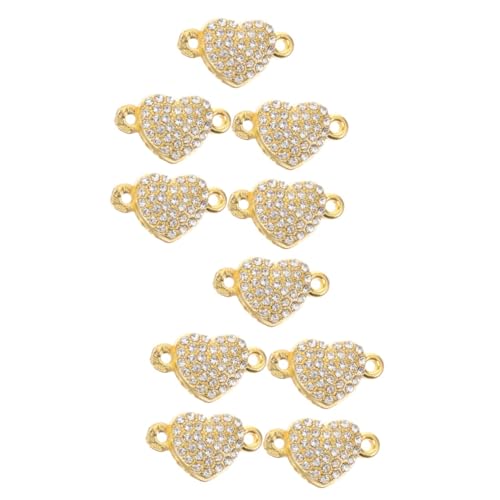 Angoily 2 Sätze Herz Magnetverschluss Für Armbänder Goldene Schmuckverbindungen Installieren Für Diy Projekte Passende Für Verschiedene Schmuckstücke 5 Stücke * 2 von Angoily